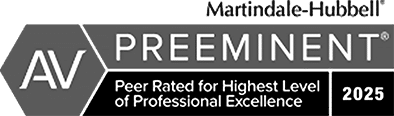 Martindale-Hubbell Peer Rated for Highest Level of Professional Excellence 2025